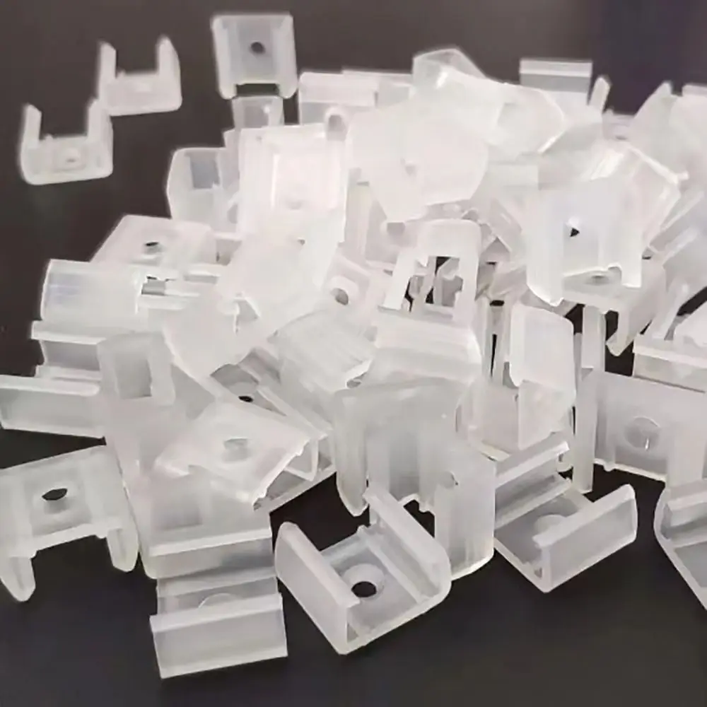 100Pcs 220V Flexible COB LED Strip Fixed Clips Lamp Holder Fitting Plastic Light Mounting Buckle 5050/5730/2835 8-20mm