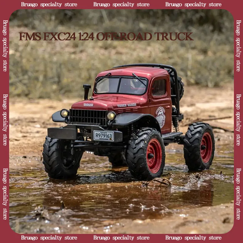 Fms Fxc24 Electric Truck Rtr1/24 2.4g Four-Wheel Drive Rc Car Led Light Simulation Off-Road Truck Model Children'S Toy Gift