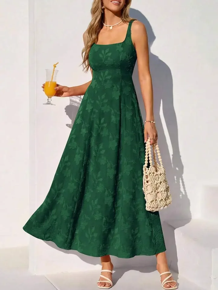 Womens Floral Jacquard Maxi Dress for Every Occasion