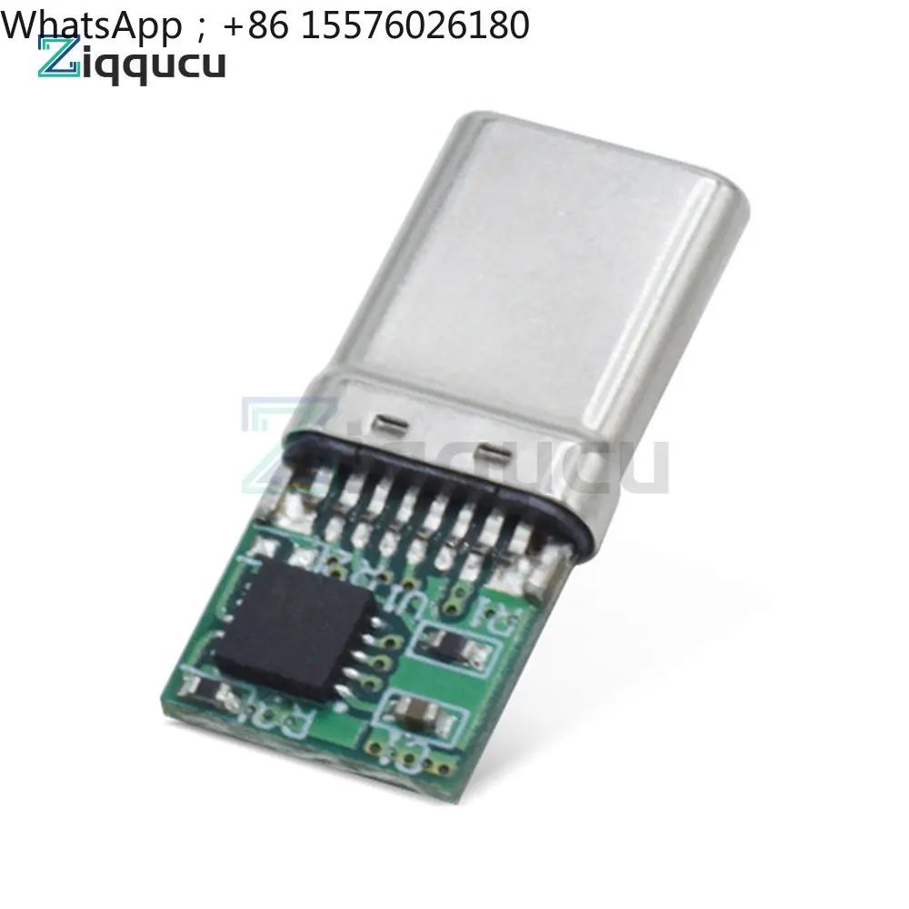 USB-C PD QC Trigger 9V 12V 15V 20V DC Adjustable Voltage Power Module 5A Type-C Male Input