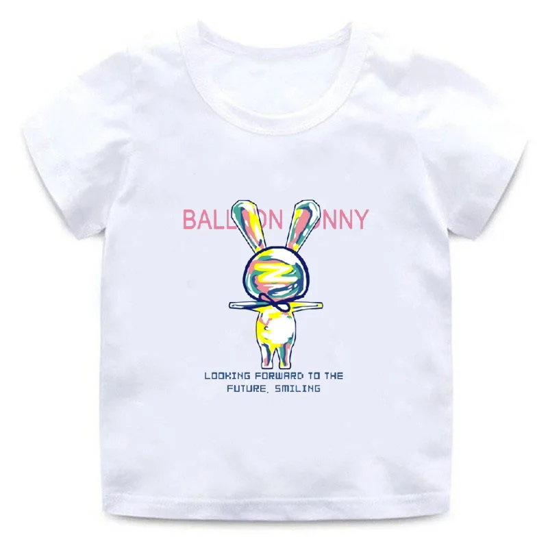 Camiseta infantil com letras estampadas, moda kawaii, roupa infantil para meninos e meninas, moda kawaii