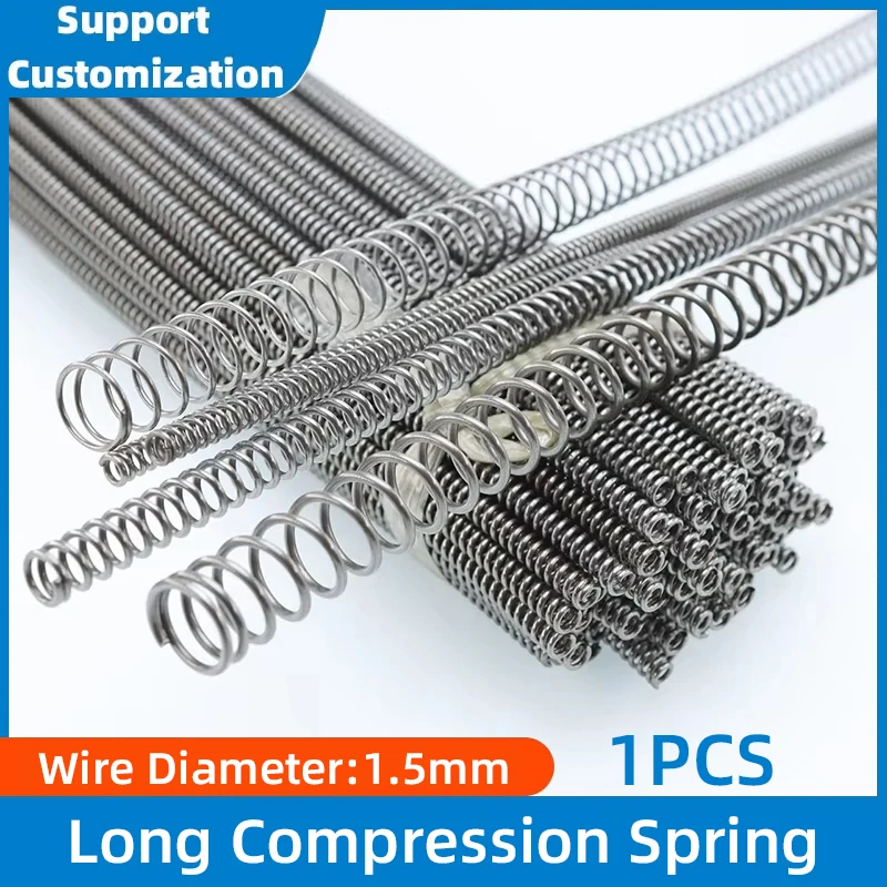 1PCS Machinery Coil Springs Compression Spring Extended Extra Long Pressure Spring Wire Diameter 1.4mm OD 10mm-25mm Length 305mm