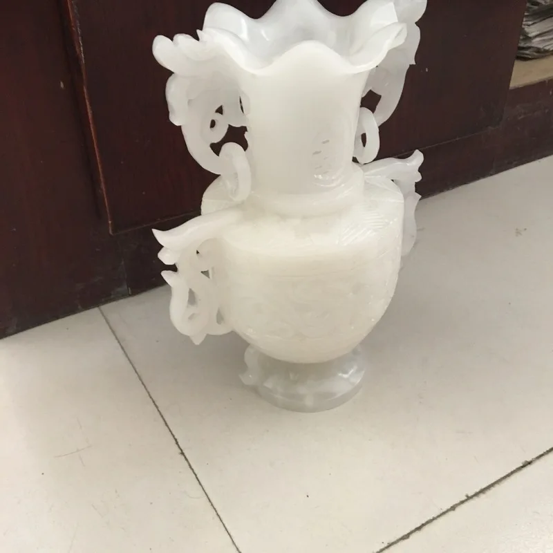 Afghan jade vase Afghan jade wholesale Jade crafts white jade vase Wholesale large jade ornaments