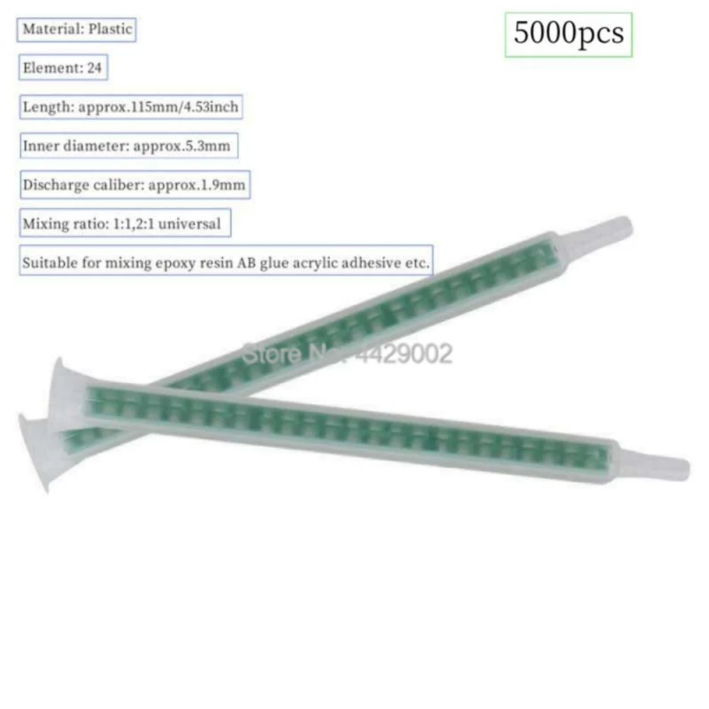 

5000pcs 115mm Epoxy Mixer Nozzle 11.5cm Epoxy Adhesive Mixing Nozzle Tip Adhesive AB Glue Mixing Tube Static Mouth Nozzles