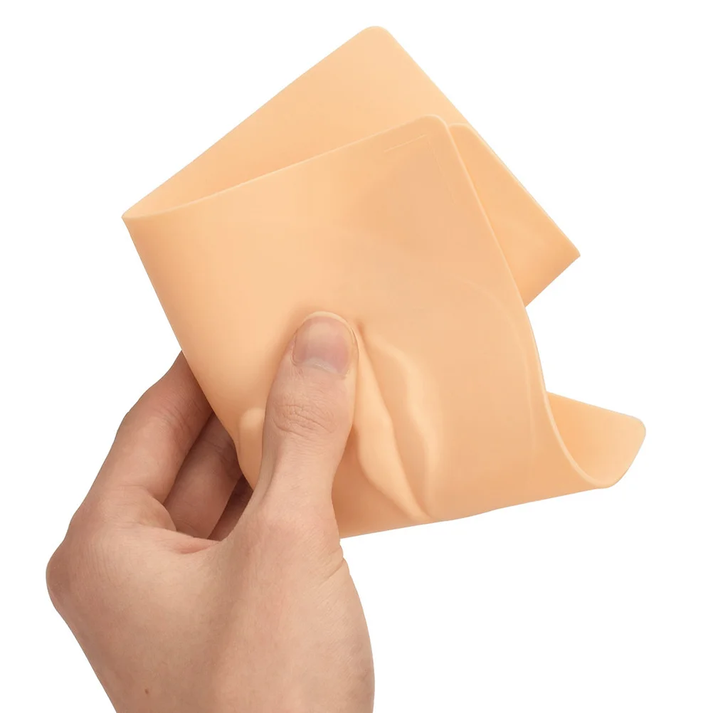 10 Pcs Embroidered Tattoos Skin Silicone Face for Injection Practice Fake Blank