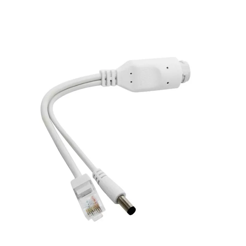 POE Splitter Cabo Adaptador, Módulo de Alimentação, Injetor impermeável para Câmera IP, 24V a 12V