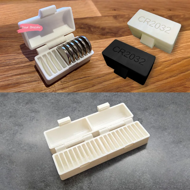 Y-Portable Battery Storage Box For CR2032/CR2025 10/20-Hole Protective Holder Prevents Battery Loss Small Electronics Organizer