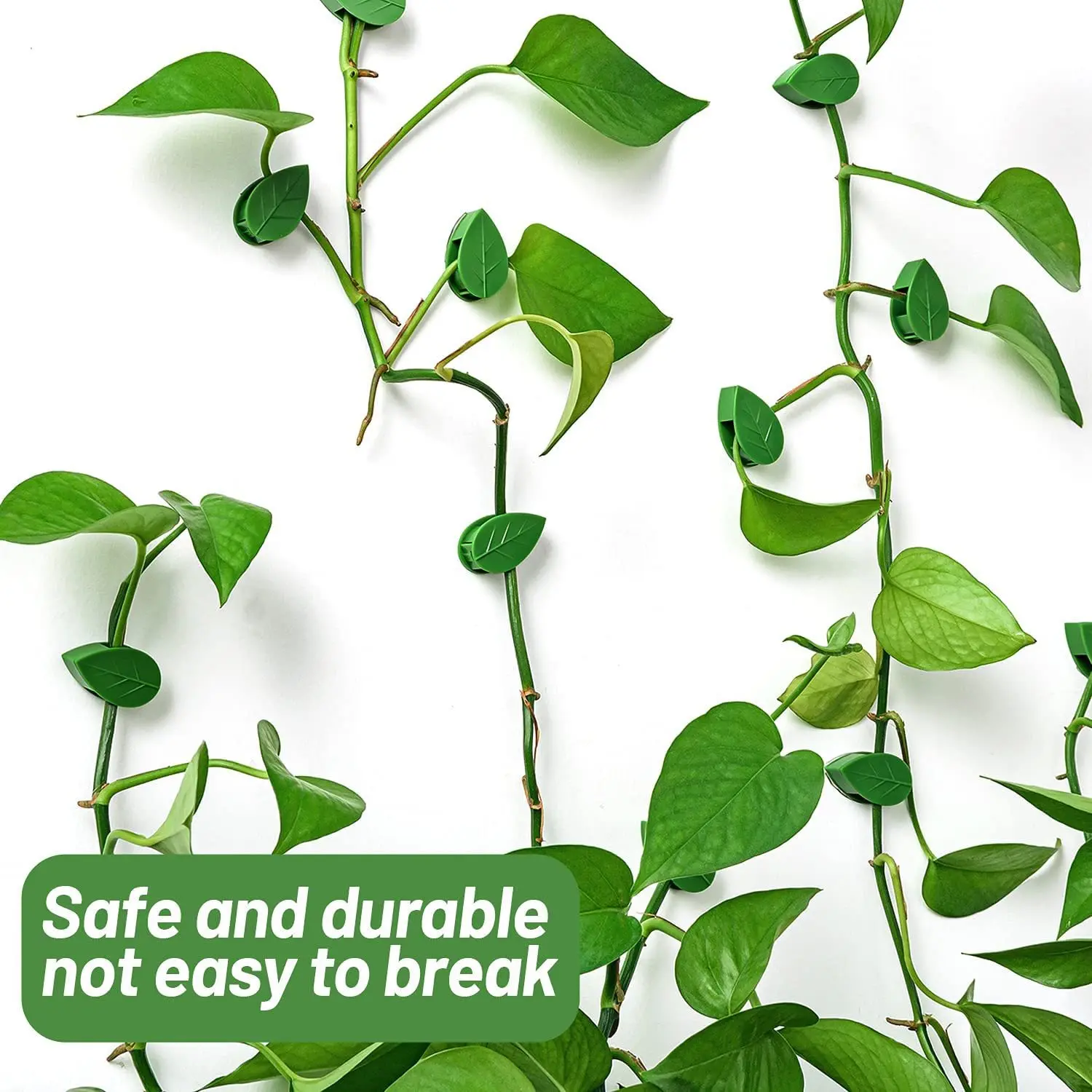 10-40PCS Plant Climbing Artifacts Fixing Clip Leaf Shape Self-Adhesive Invisible Garden Hook Support Climbing Plants Tracele