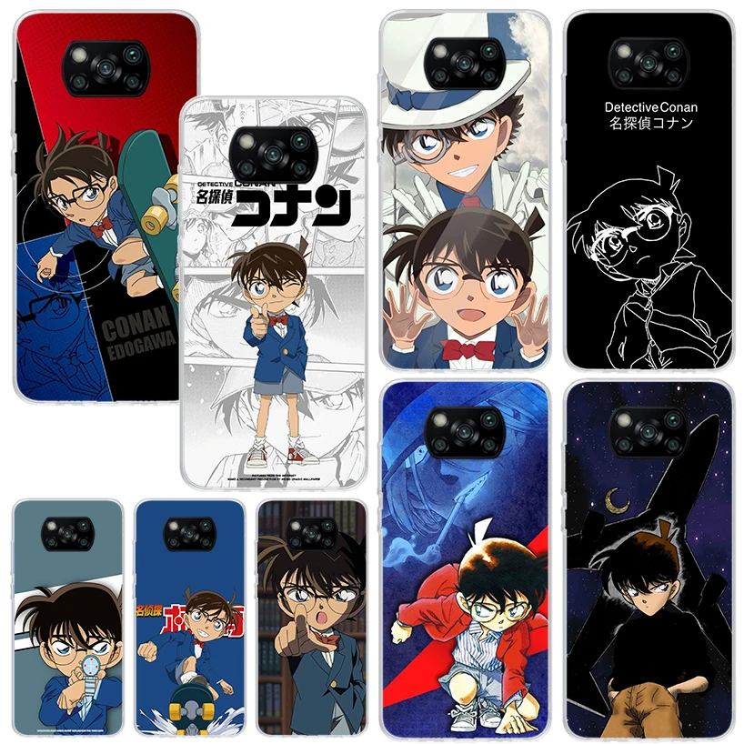 Anime Detective-Conan Phone Case For Xiaomi Poco X6 X5 X4 X3 Nfc F6 F5 Pro F4 Gt F3 F2 F1 M5S M4 M3 Art Fundas Back Cover