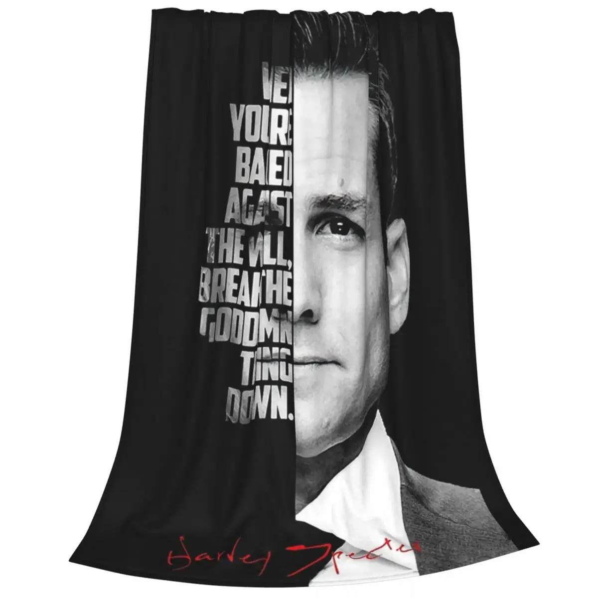 Black And White Harvey Specter Quote Blankets Flannel Lightweight Sofa Throw Blankets For Home Bedroom Throws Bedspread Quilt