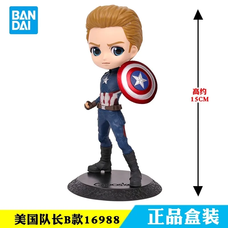 bandai original Banpresto Qposket Avengers Captain America Black Widow Thor PVC Fine Collection Figures