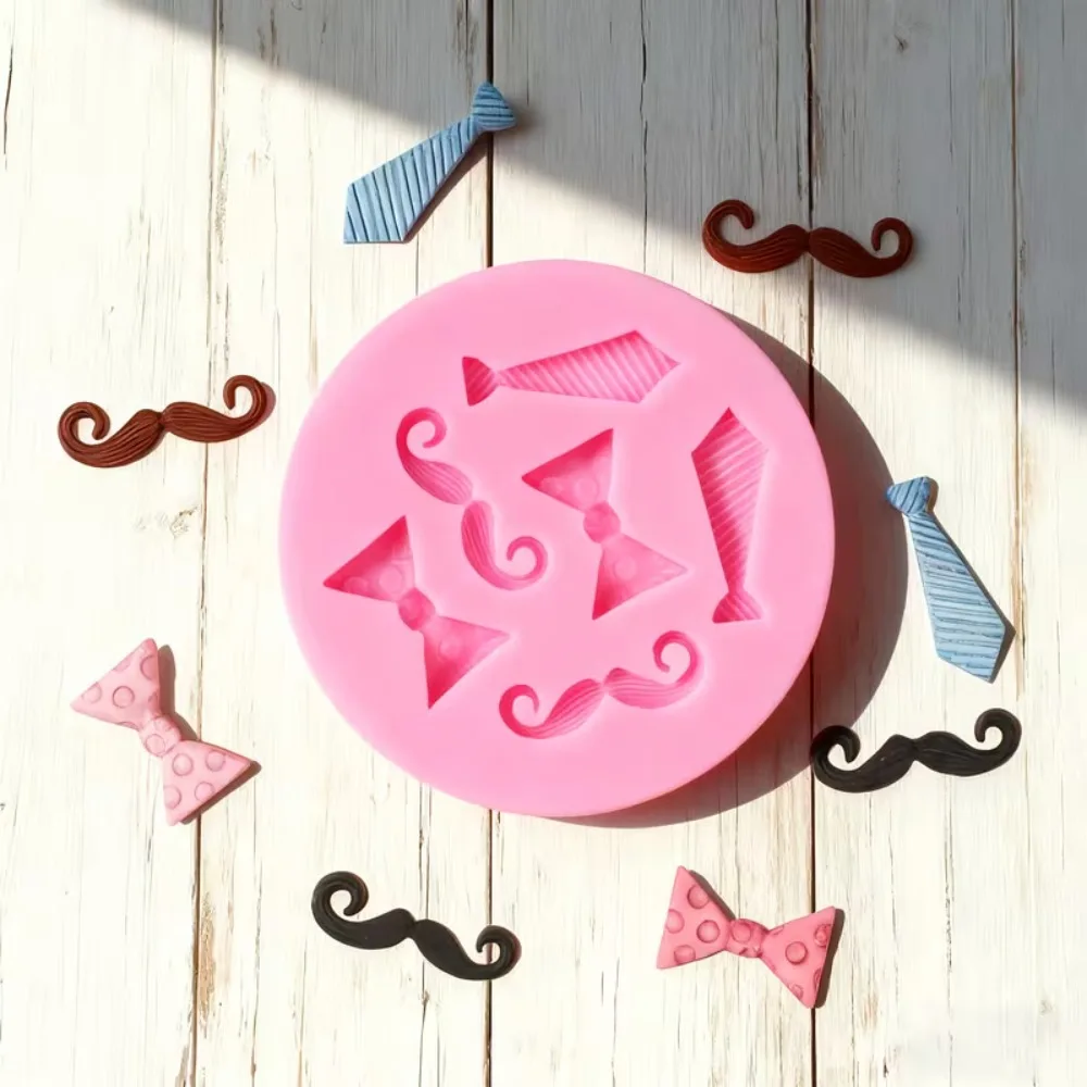 DIY Molds Bow Tie Beard Shape Silicone Molds for Cake Cookies Candy Fondant Chocolate Baking Tools Cake Decoration Accessories - view 3