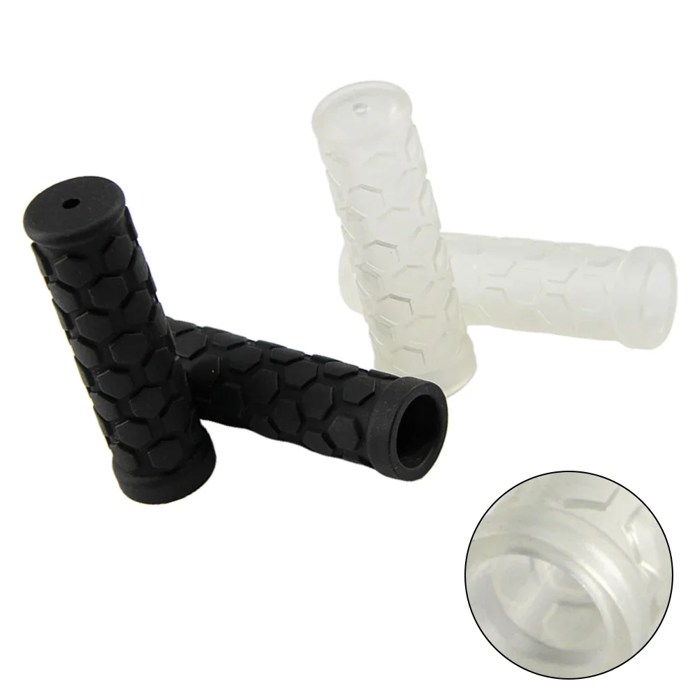 Bicycle Bike Handle Handlebar 22mm Anti Slip Rubber Grip Bicycle Handle Handlebar Black Comfortable Rubber Transparent