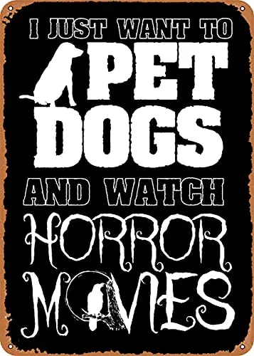 

Dog Pet Horror Halloween Vintage Look Metal Sign Patent Art Prints Retro Gift 8x12 Inch