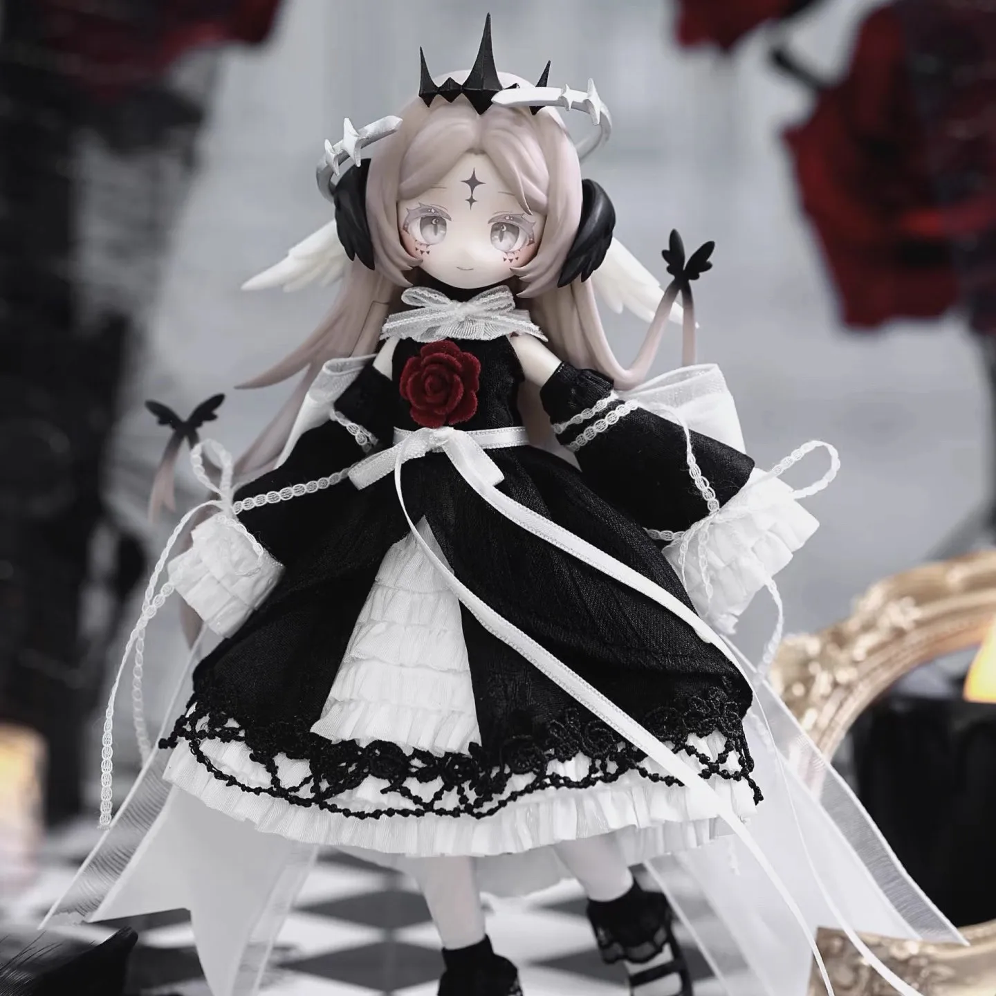 في بقعة ميكي صندوق أعمى اليدوية القلب Bjd صندوق أعمى دمية 1/12 دمية المحمول الديكور عروسة كارتون جمع هدية عيد ميلاد