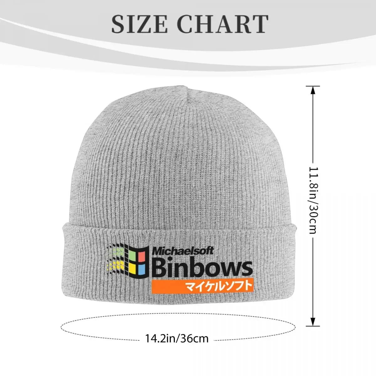 Michaelsoft Binbows Warm Knitted Cap Fashion Bonnet Hat Autumn Winter Outdoor Beanies Hats for Unisex Adult