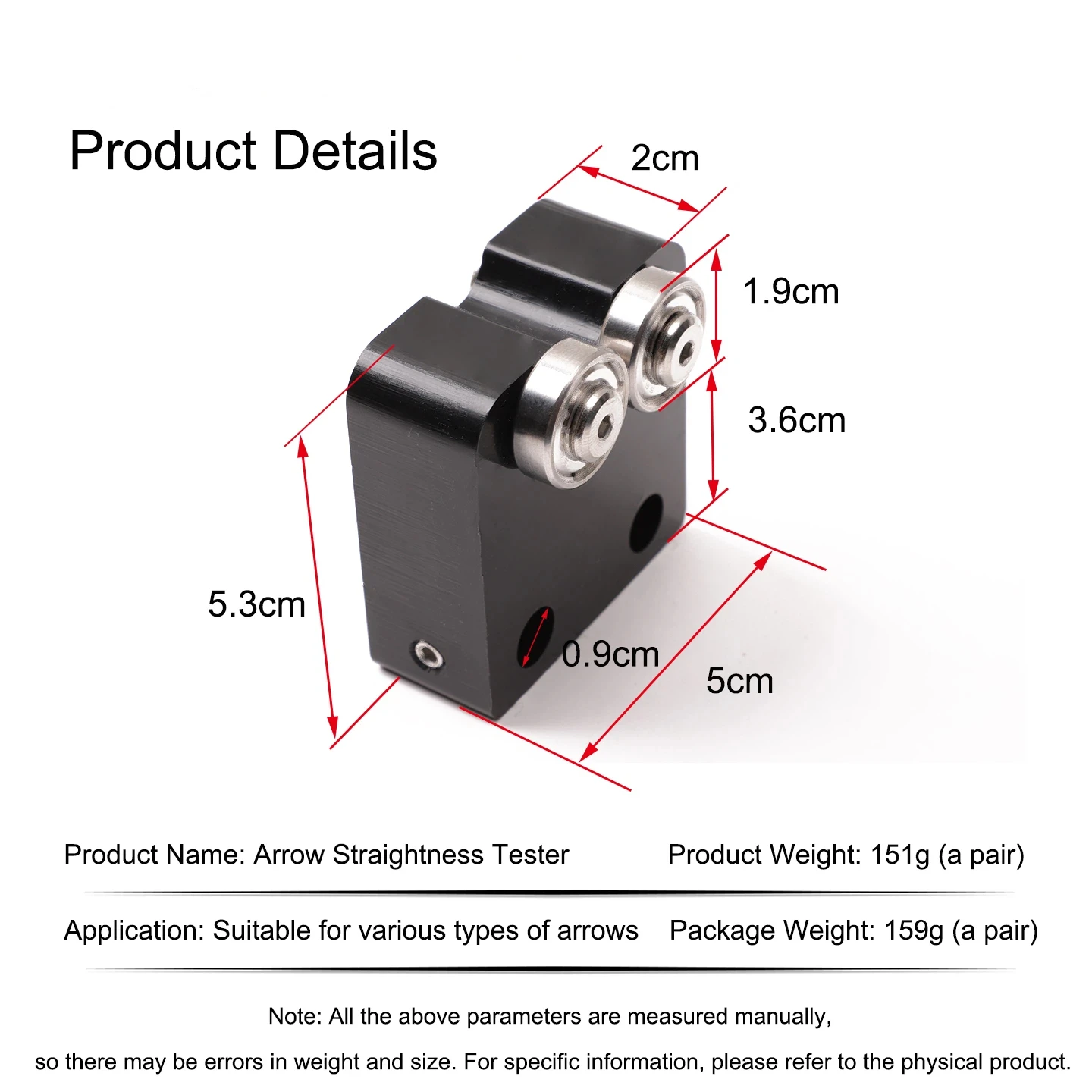 

1pc Archery Balance Straightness Tester Detector portable Arrow Selector used for all the arrow spine Hunting Shooting Accessory
