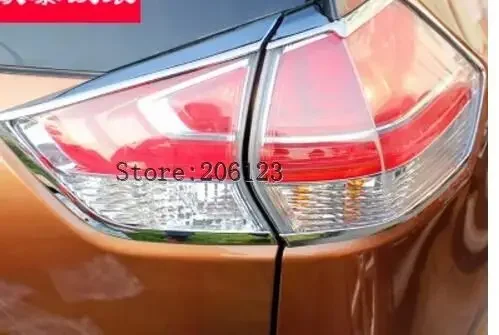 2014 -2016 for  Nissan Rogue X-Trail 2014 -2016   Chrome Rear Tail Light Lamp Cover Trims  Rear Tail Light Eyebrow Eyelid