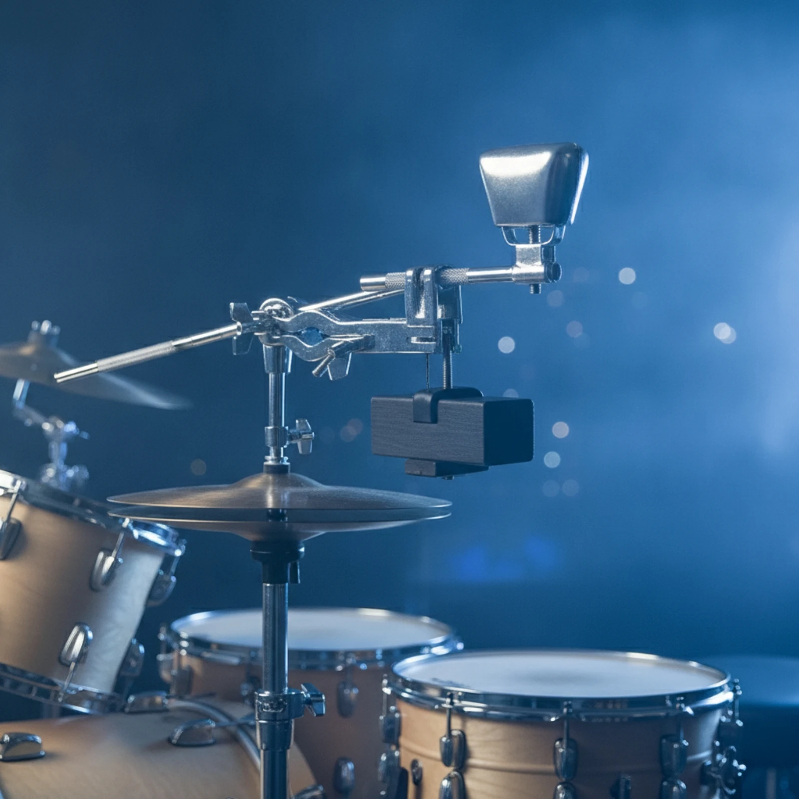 Cowbell Clamp with Mounting Post Heavy-Duty Mounting Bracket with Drum Clamp Extension Rack Compact Hardware Universal