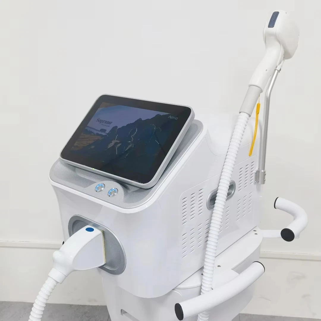 Professional 4000W Soprano Diode Ice Titanium Laser Hair Removal Machine 808nm Alexandrite 3-Wave Permanent Body Hair Reduction