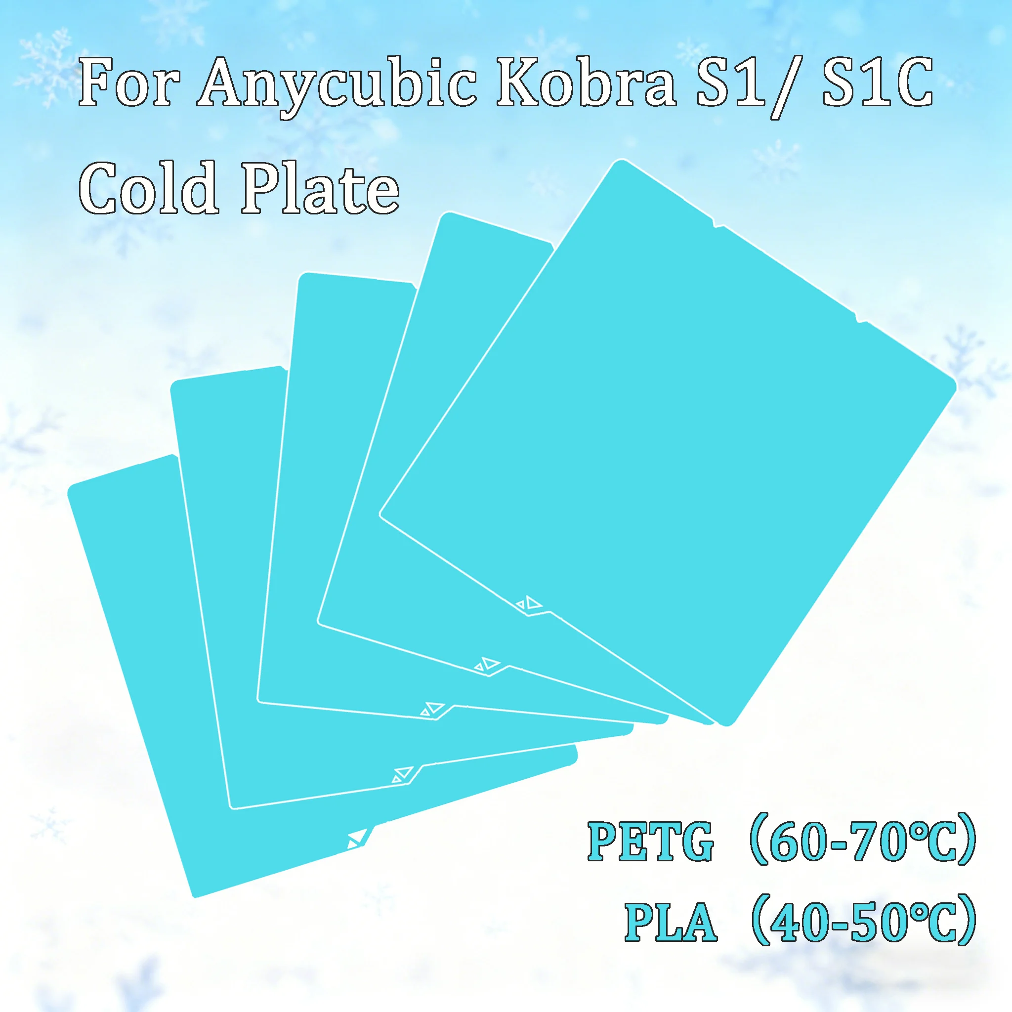 

Cool Plate Glacier for Anycubic Kobra S1 Build plate Kobra S1C Cold Plate PLA PETG Lower Temp Printing Strong Adhesion Bed
