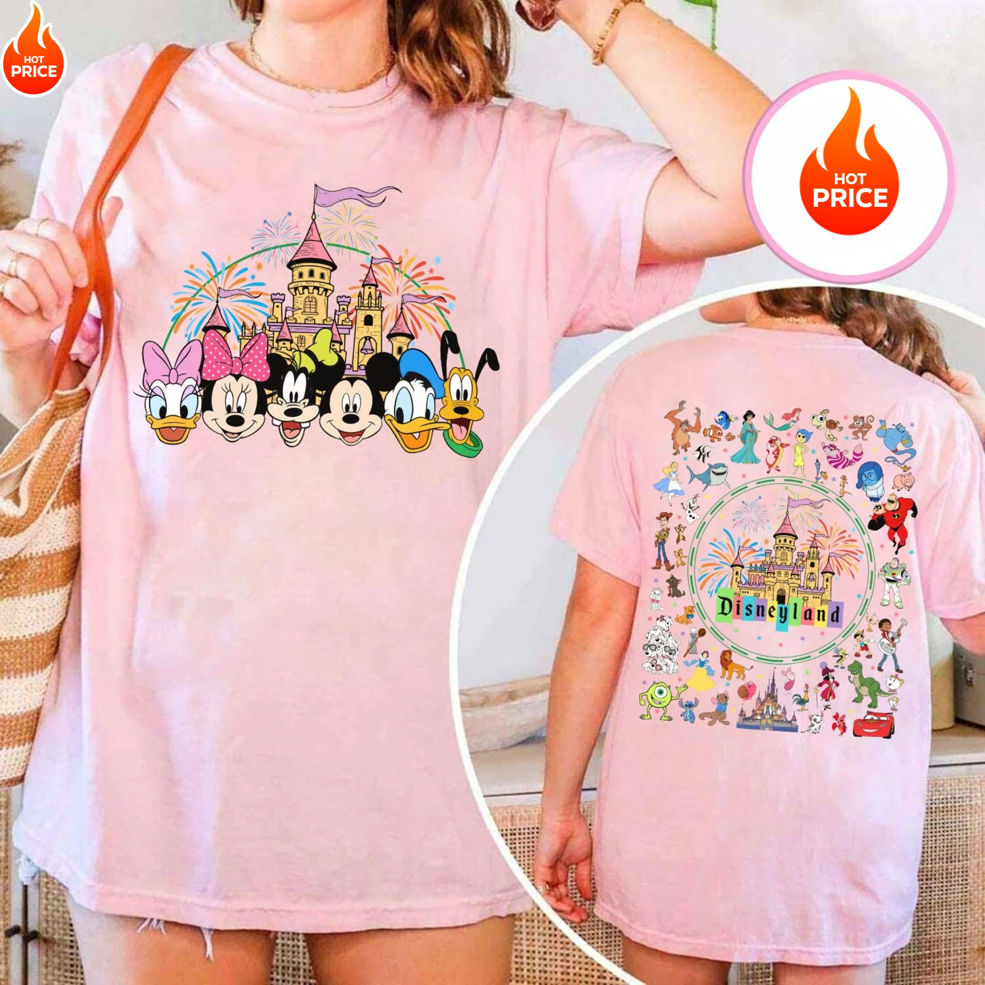 

Disney Castle Magical Characters Mickey and Friends Shirt Disney Pixar Collection Character Tee Disneyland Family Matching Shirt