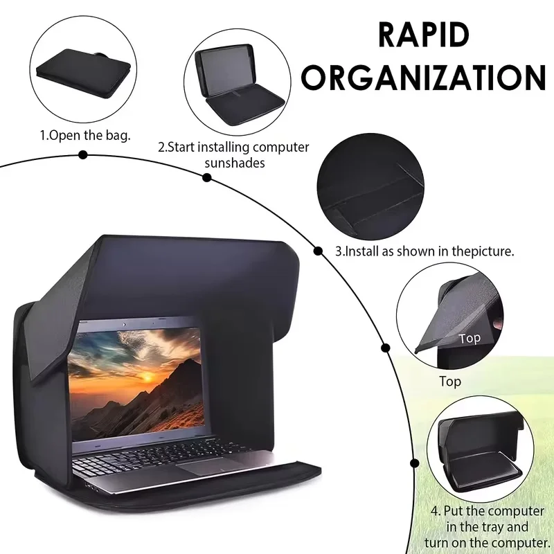 1pc Sunshade Laptop Bag, Handbag Foldable Portable Privacy Anti-Drop Urban Easy, Just the Bag