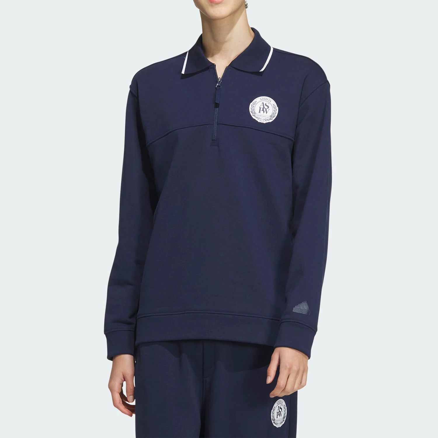 

Adidas Official Genuine New Men's Sports Casual Turn-down Collar Sweatshirt JD1591