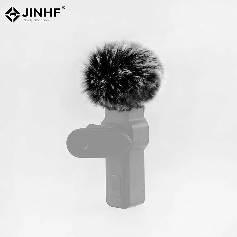 2/4Pcs Plush Lapel Microphone Cover USB Type-C Faux Fur Windproof Noise Reduction For Interviews Live Streaming