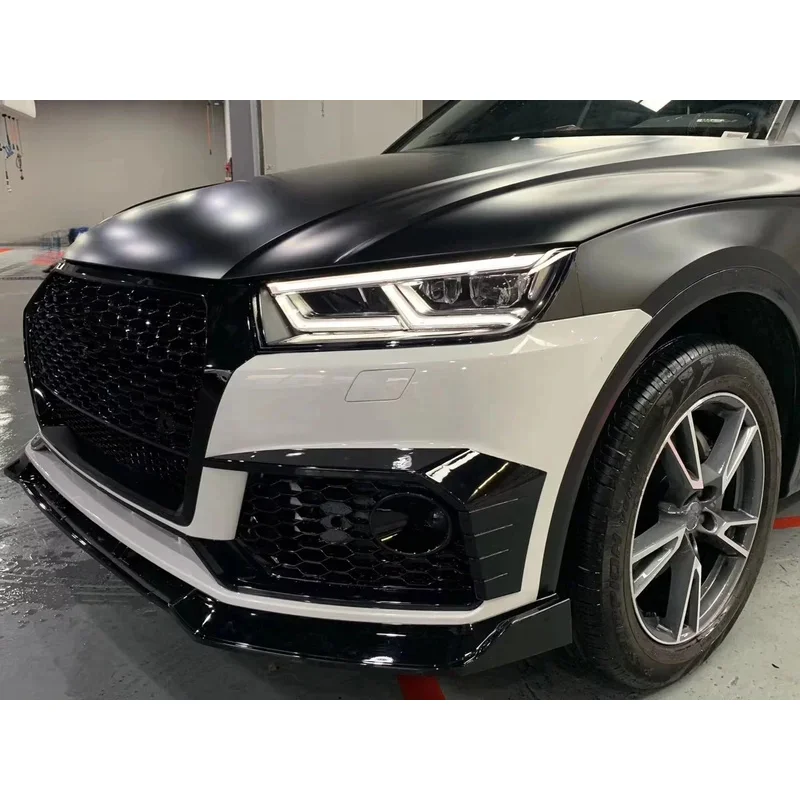 

High Quality Car RSQ5 Look Front Rear Bumper Full Body Kits With Front Lip Diffuser For Q5 SQ5 B9 2018 2019 2020 2021