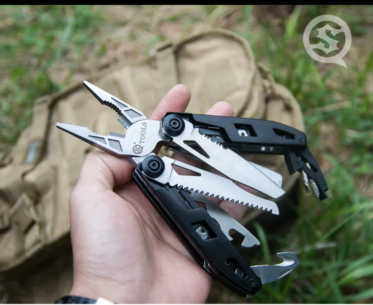 SQT Multi Tool Folding Knife Plier Multi-functional Hand EDC Camping Equipment Riding Driving Outdoor Multitool Knives