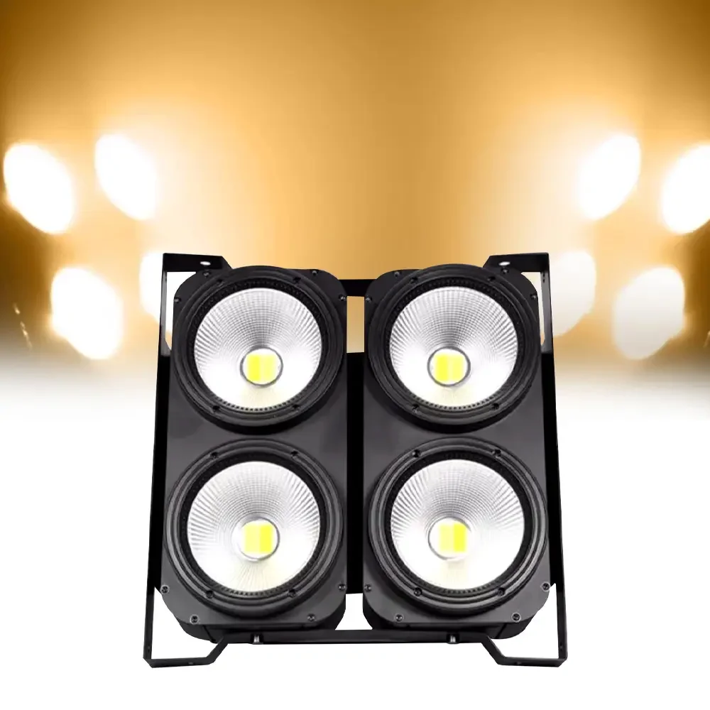 4eyes COB Led Blinder Light  4x100w 400W LED RGBWA Warm White Par Lights for Studio TV Film DMX512 Strobe Beam Stage Lighting