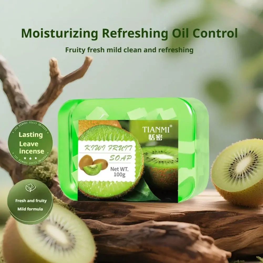 Jabón de gelatina con sabor a fruta limpia profundamente el jabón facial y corporal hidrata el limón, naranja dulce, melocotón, uva, jabón de limpieza