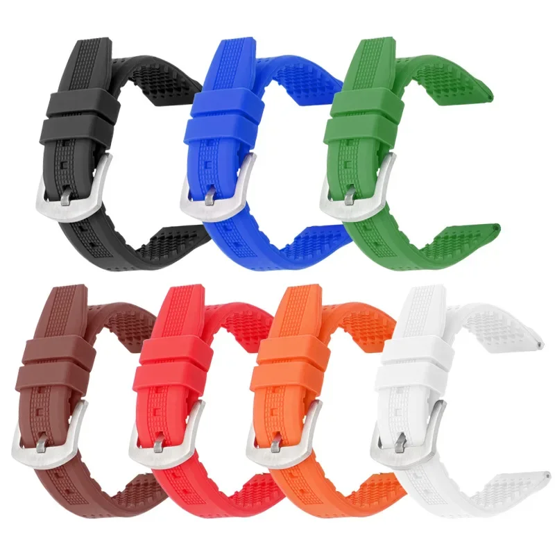 Soft Breathable Silicone Watch Band 16mm 18mm 20mm 22mm 24mm for Omega for Moonswatch Waterproof Sport Strap Accessories