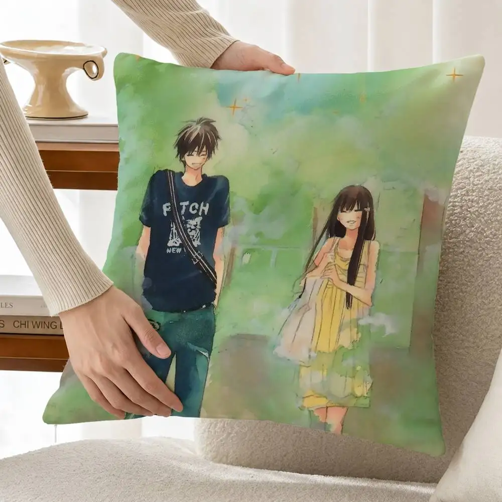 Kimi ni T-Todoke S-Sawako Shota Customizable Square Cushion Cover Double Sided Print Pillow Case