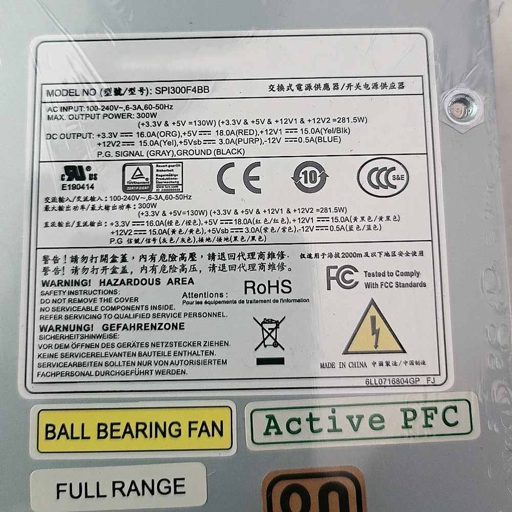 Durable For SPI Sparkle SPI300F4BB 300W Power Supply