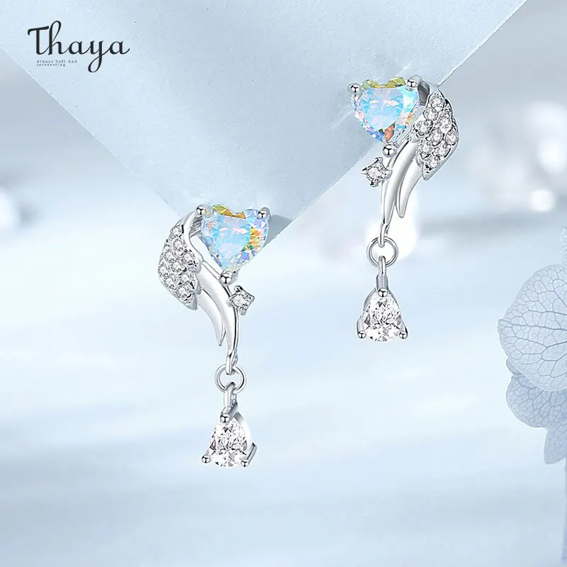 

Thaya S925 Sterling Silver Elegant Women Earrings Moonstone Luxury Earring Dangle for Women Anniversary Fashion Party Jewelry