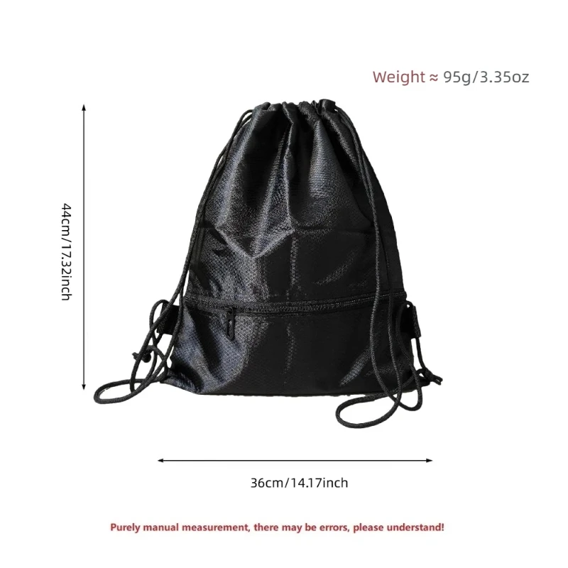 Lightweight Drawstring Backpack for Men and Women Sports Fitness Backpack Outdoor Leisure Backpack Zipper Bag