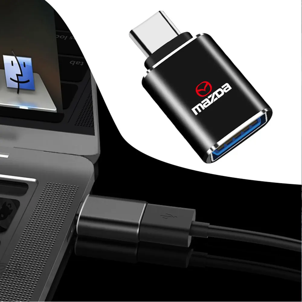 Type C OTG Male To USB Female Adapter Converter Connector For Mazda 3 6 CX-5 2 CX3 CX9 MX5 RX8 Axela Demio Atenza MS SPEED Demio