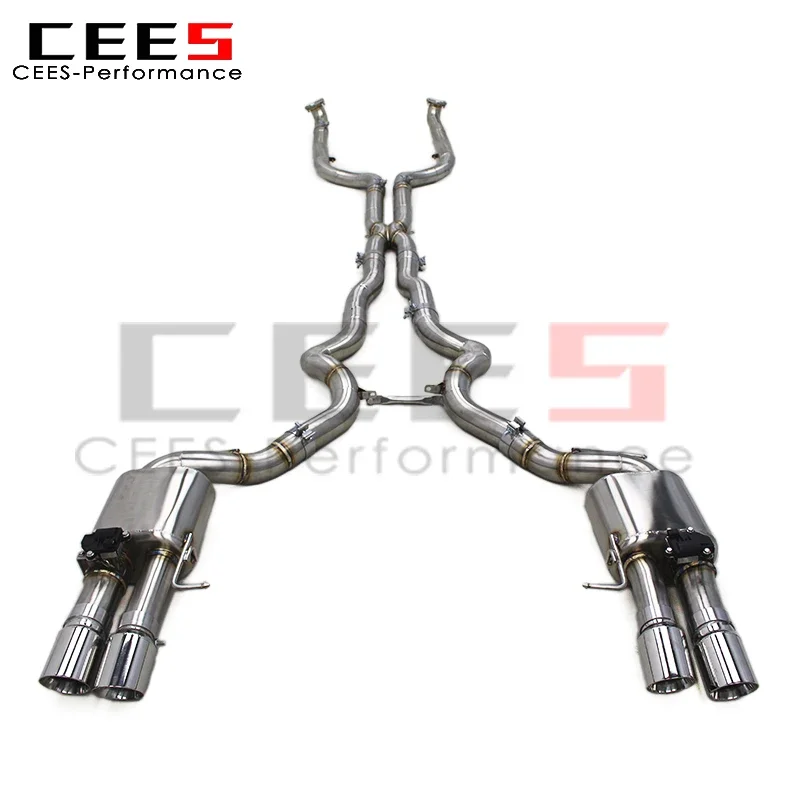 CEES  Catback Exhaust for BMW M5 F10/F15 4.4TT 2012-2016 Racing Escape Exhaust Pipe System Stainless Steel Valve Muffler