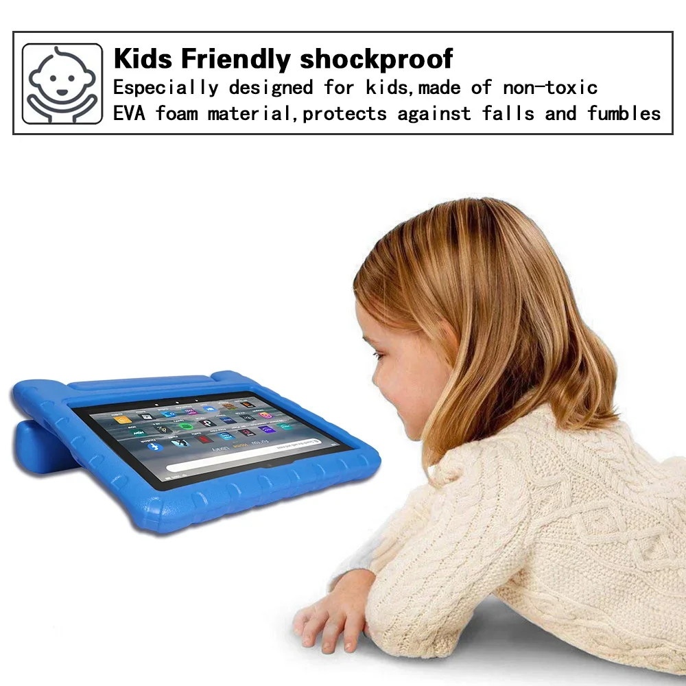 Eva Tablet Case Amazon Kindle Fire 8 2020 Plus Stand Cover Fire 7 5th 7th 9th Kids Safe Protective Shell for HD 8 6th 7th 8th