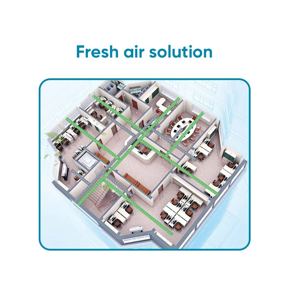 ZERO Inverter VRF Commercial Air Conditioner HVAC System Central Multi Zone Ceiling Cassette Air Conditioning System R410A
