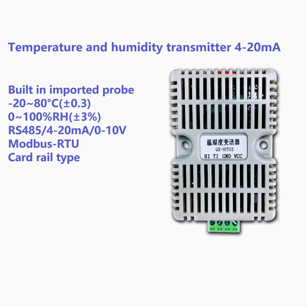 

Temperature humidity 4-20mA transmitter sensing acquisition analog current signal output module imported guide card rail worker