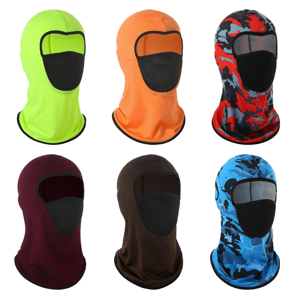 New Ice Full Face Mask Cover For Men Women Beanies Hat Solid Helmet Outdoor Sports Cycling Fast-dry Sunscreen Ski Balaclava Cap