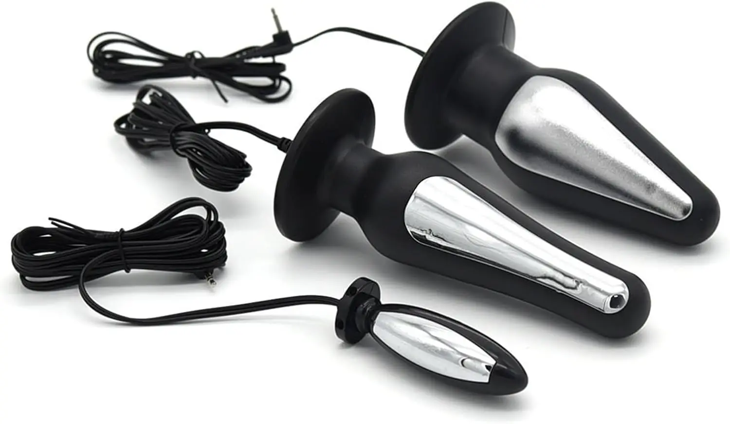 Electric shock prostate massager with breast clamp expander set, with electric shock effect, suitable for men and women. Sex toy