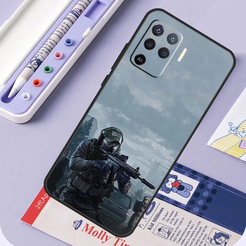 Escape From Tarkov Case For OPPO A53 A31 A5 A9 A52 A72 A15 A83 A91 A93 A54 A74 A94 Find X3 Lite X5 Pro Cover