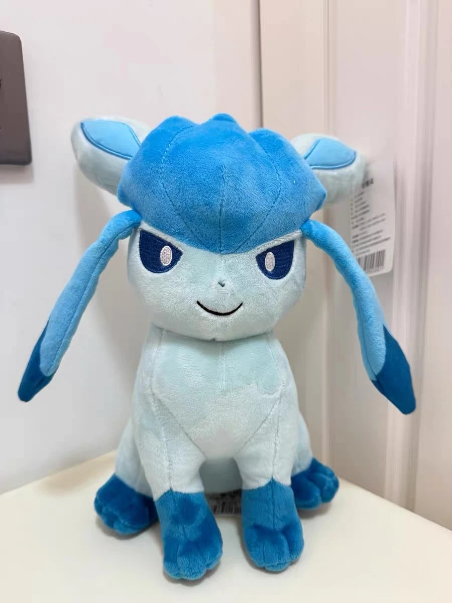Juguetes de Peluche Glaceon, Adorables Muñecos de Peluche de Pokémon, Peluche Kawaii de Anime, Decoración de Escritorio de Dibujos Animados, Regalos para Fanáticos de Pokémon