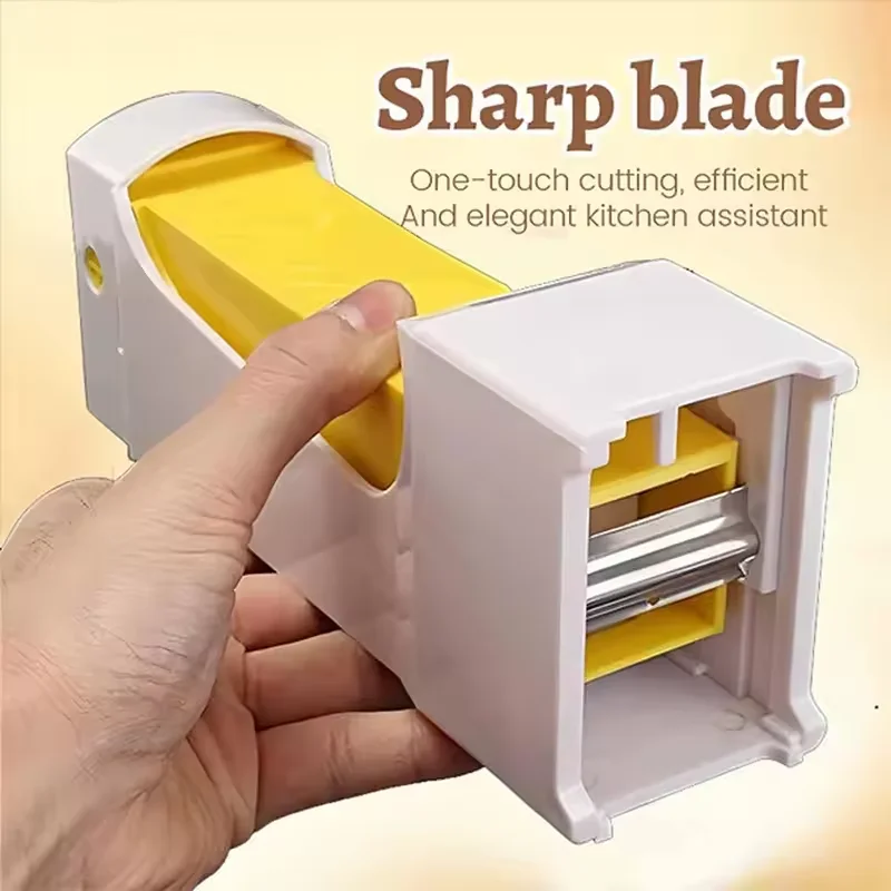 Butter Cutter Cheese Slicer and Portioner Handheld Butter Slicer for Hard and Soft Cheese Easy Slice Dispenser Kitchen Tool
