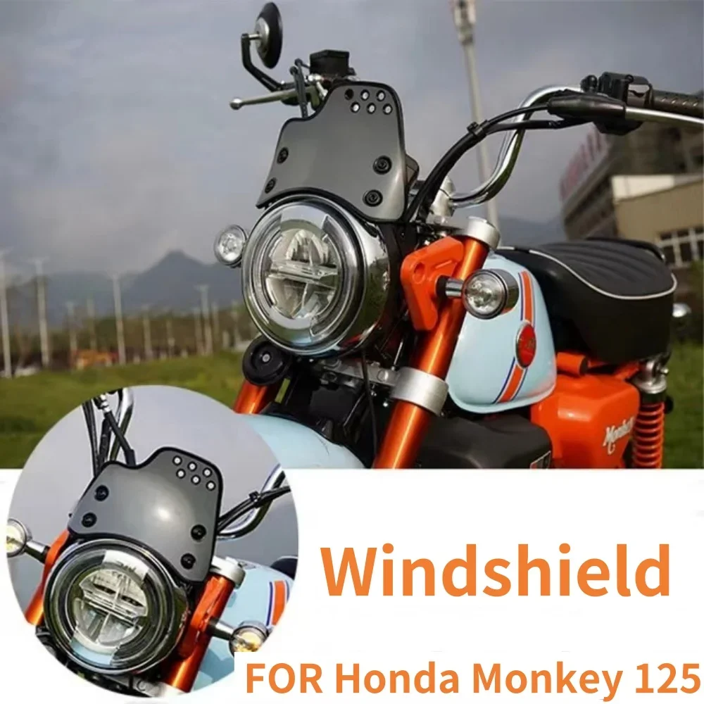 New Motorcycle Accessories Fit Honda Monkey 125 Retro Style Windshield Apply For Honda Monkey 125 Monkey125