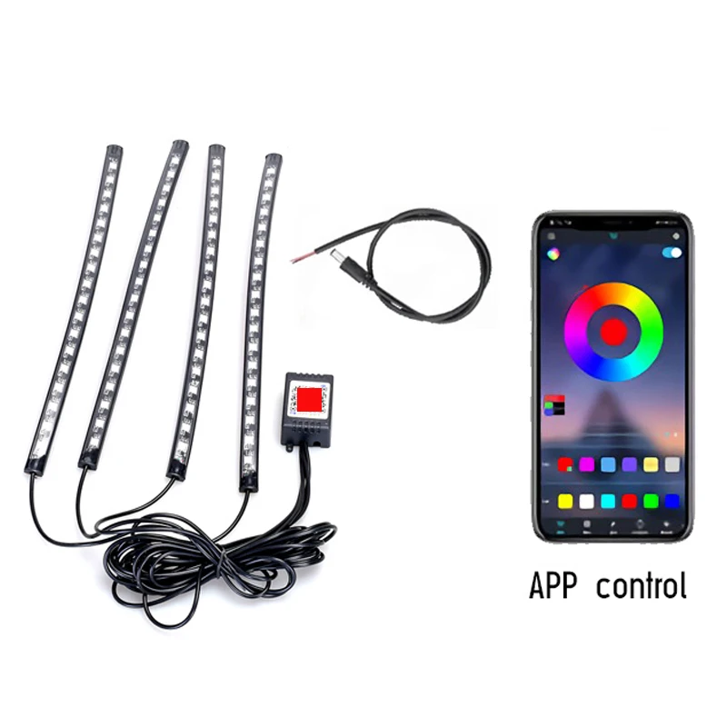 Rgb App Control Led Motorcycle Decor Light Flexible Waterproof For Honda Goldwing 1800 Motorcycle Patent Light Vespa Lx 150